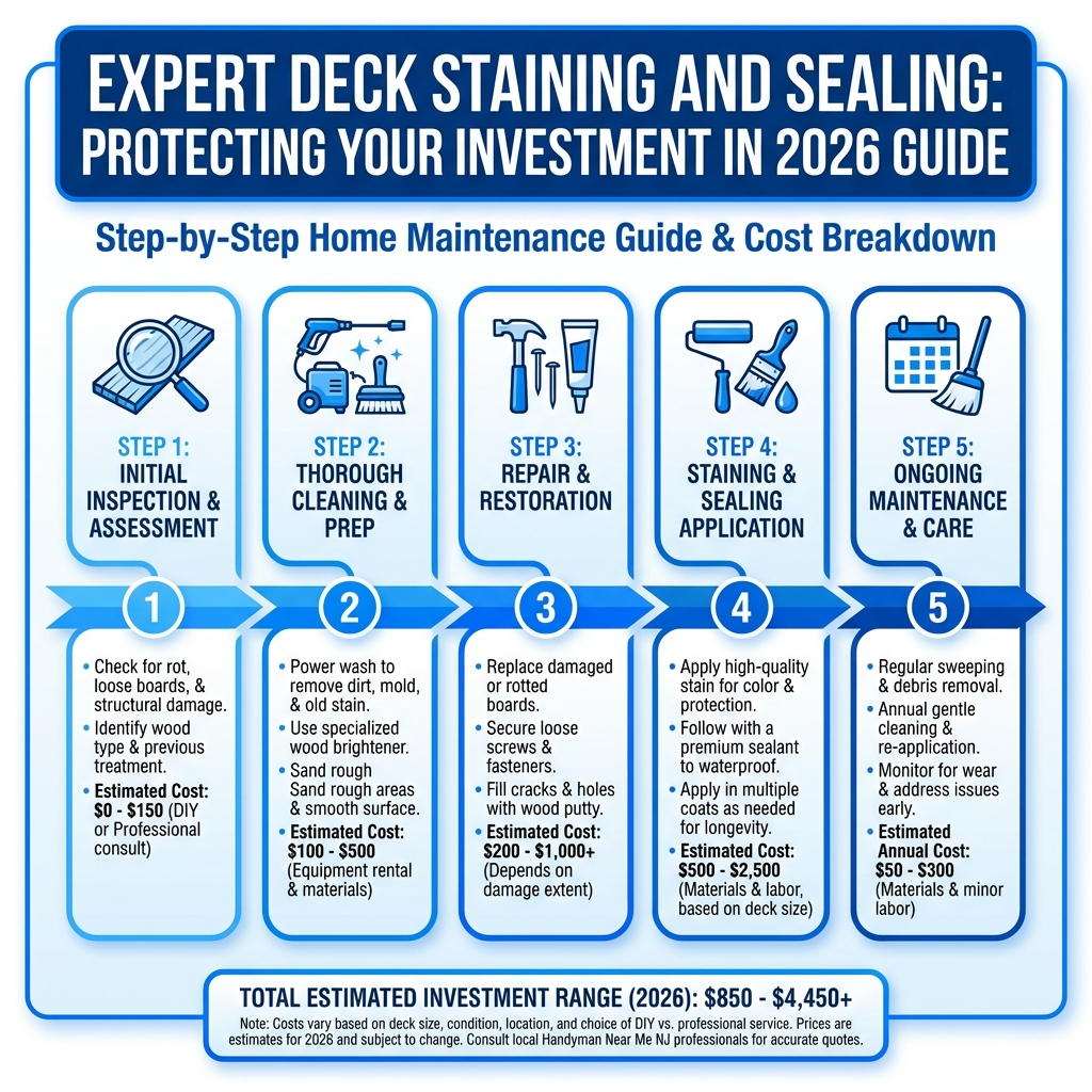 Expert Deck Staining and Sealing: Protecting Your Investment in 2026 Infographic
