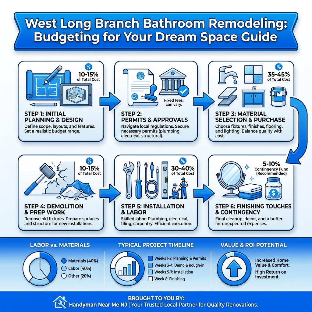 West Long Branch Bathroom Remodeling: Budgeting for Your Dream Space Infographic